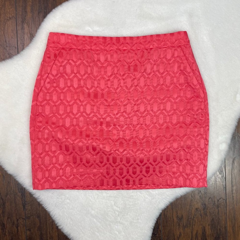 J. Crew Mini Skirt 6 Pink Textured Pockets‎ Women's